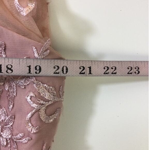 FORMAL 14 1X plus pink lace mother of bride gala party midi dress NEW B105 - Picture 4 of 7